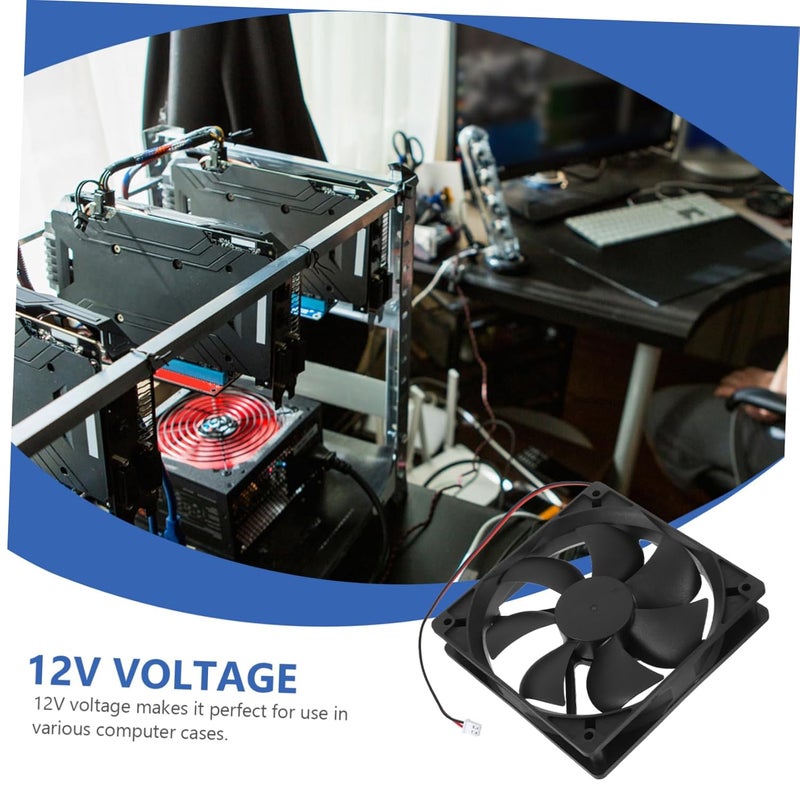 120mm DC Dual Ball Bearing Computer Case Cooling Fan with Replaceable Plug and Cable for CPU Radiator Improved Performance - Image 5